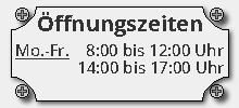 ffnungszeiten
